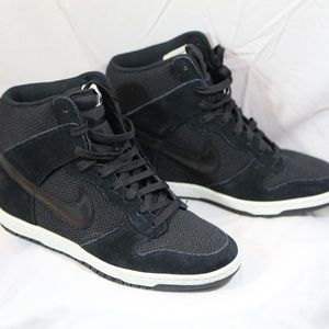 Nike ski hi dunk wedge sneakers 8.5 Black